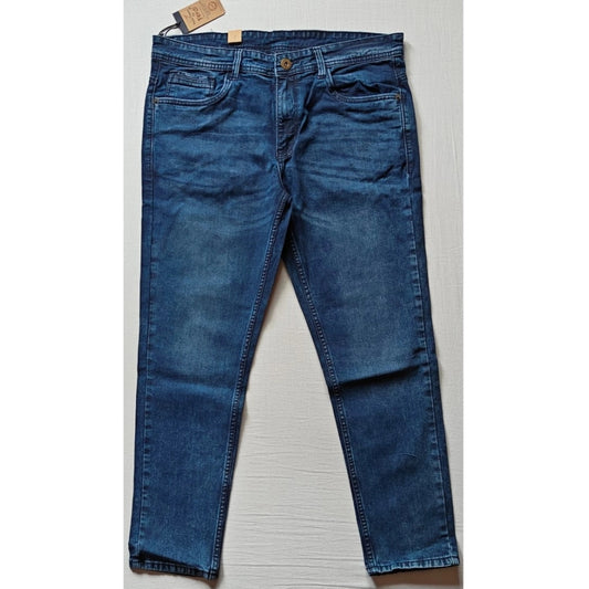 Men's Cotton Blended Solid Tapered Jeans