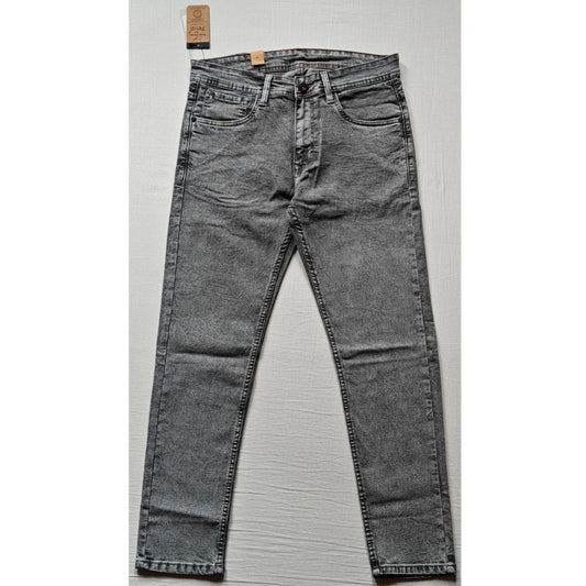 Men's Cotton Blended Solid Tapered Jeans