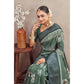 Dazzling Women's Crepe Silk Printed Saree With Blouse Piece