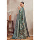 Dazzling Women's Crepe Silk Printed Saree With Blouse Piece