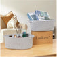 Sizzling Cotton 2 Pcs Oval Basket Storage Basket For Clothes