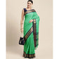Superb Women's Cotton Silk Checkered Saree With Blouse Piece