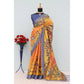 Traditional Women's Mysore Silk Digital Print Saree With Blouse Piece