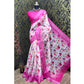 Glamorous Women's Cotton Linen Woven Design Saree With Blouse Piece