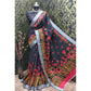 Modish Women's Cotton Linen Digital Print Saree With Blouse Piece