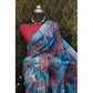 Snazzy Women's Cotton Linen Woven Design Saree With Blouse Piece