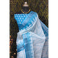 Snazzy Women's Cotton Linen Woven Design Saree With Blouse Piece