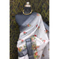 Glamorous Women's Cotton Linen Woven Design Saree With Blouse Piece