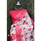 Glamorous Women's Cotton Linen Woven Design Saree With Blouse Piece
