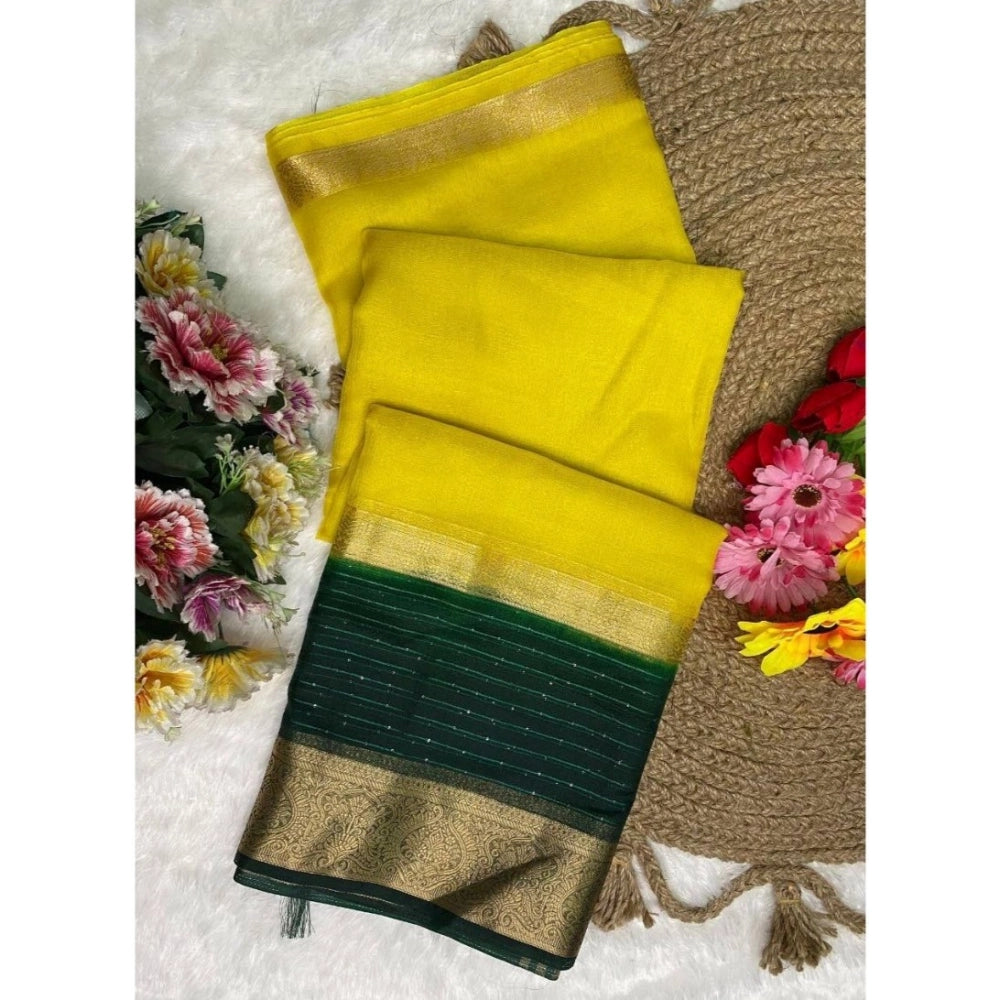 Attractive Women's Khadi Cotton Solid Saree With Blouse Piece