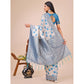 Adorable Women's Linen Cotton Printed Saree With Blouse Piece