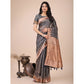 Trendy Women's Linen Cotton Printed Saree With Blouse Piece