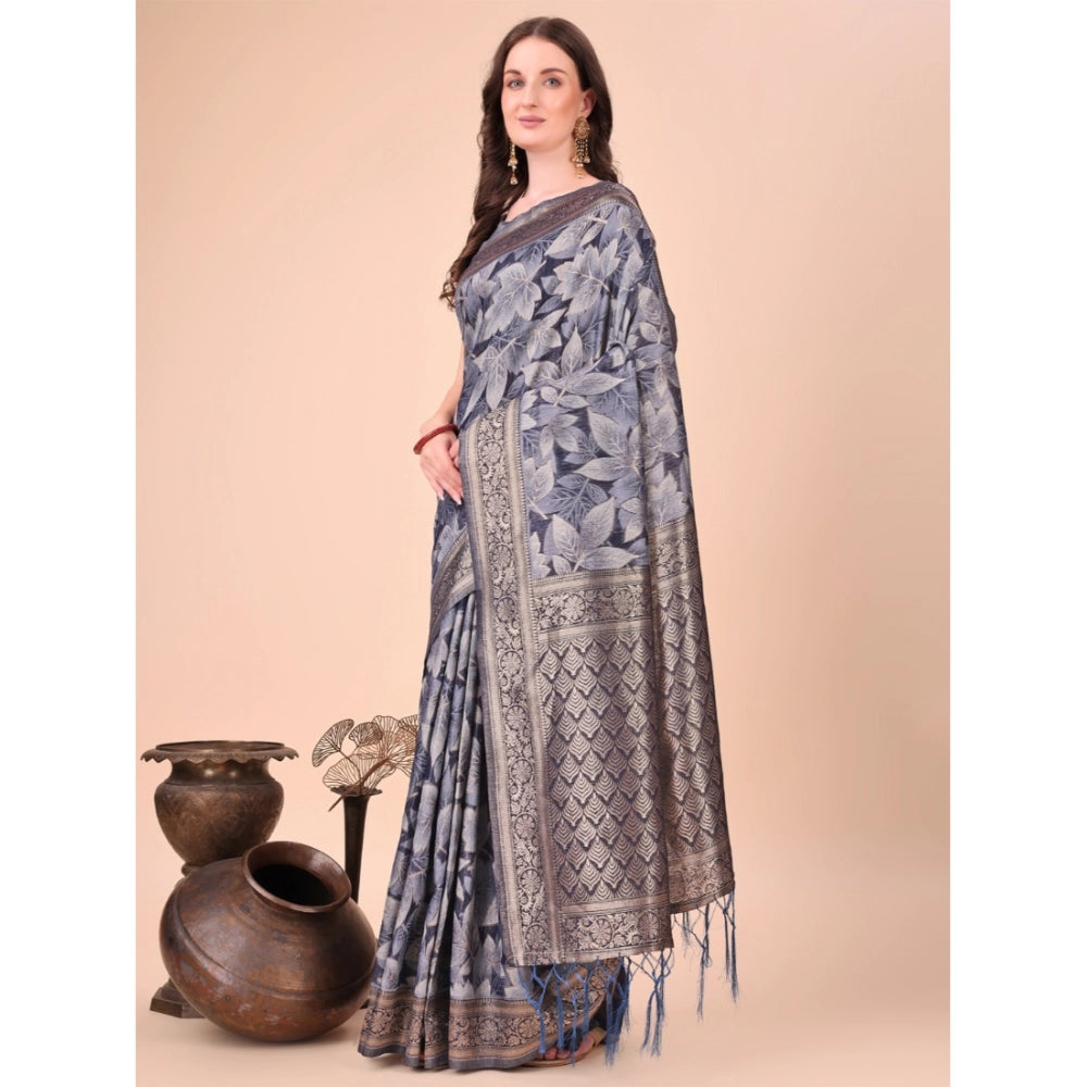Adorable Women's Cotton Printed Saree With Blouse Piece