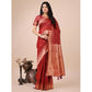 Trendy Women's Linen Cotton Printed Saree With Blouse Piece