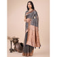 Trendy Women's Linen Cotton Printed Saree With Blouse Piece