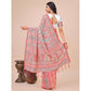 Pretty Women's Cotton Printed Saree With Blouse Piece