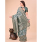 Adorable Women's Cotton Printed Saree With Blouse Piece