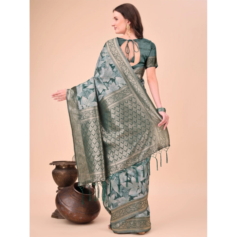 Adorable Women's Cotton Printed Saree With Blouse Piece