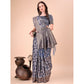 Adorable Women's Cotton Printed Saree With Blouse Piece
