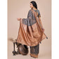 Trendy Women's Linen Cotton Printed Saree With Blouse Piece