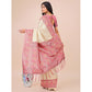 Partywear Women's Lichi Silk Printed Saree With Blouse Piece