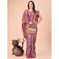 Adorable Women's Cotton Printed Saree With Blouse Piece