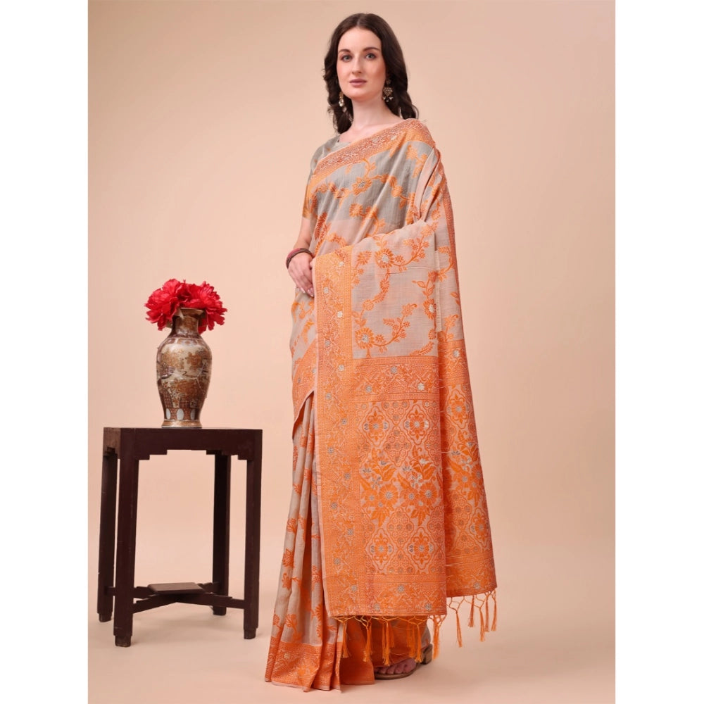 Designer Women's Cotton Printed Saree With Blouse Piece