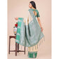 Adorable Women's Lichi Silk Printed Saree With Blouse Piece