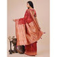 Trendy Women's Linen Cotton Printed Saree With Blouse Piece