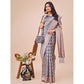 Trendy Women's Linen Cotton Printed Saree With Blouse Piece