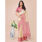 Partywear Women's Lichi Silk Printed Saree With Blouse Piece