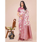 Adorable Women's Linen Cotton Printed Saree With Blouse Piece