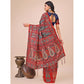 Pretty Women's Cotton Printed Saree With Blouse Piece