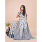 Adorable Women's Linen Cotton Printed Saree With Blouse Piece
