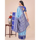 Adorable Women's Lichi Silk Printed Saree With Blouse Piece