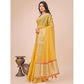 Beautiful Women's Organza Printed Saree With Blouse Piece