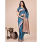 Trendy Women's Linen Cotton Printed Saree With Blouse Piece