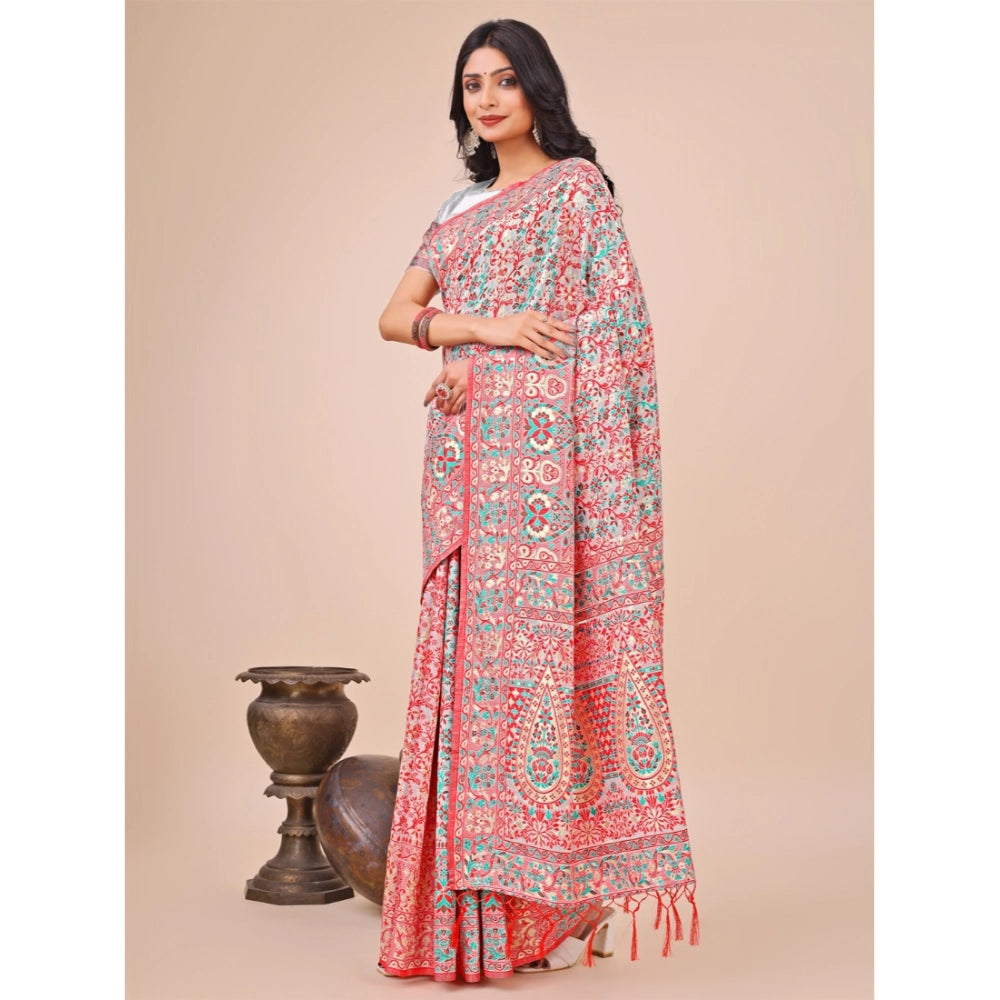Pretty Women's Cotton Printed Saree With Blouse Piece