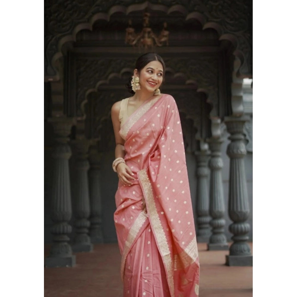 Stylish Women's Cotton Printed Saree With Blouse Piece