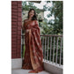 Elegant Women's Silk Printed Saree With Blouse Piece