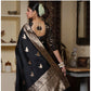 Gorgeous Women's Silk Printed Saree With Blouse Piece