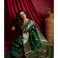 Elegant Women's Silk Printed Saree With Blouse Piece