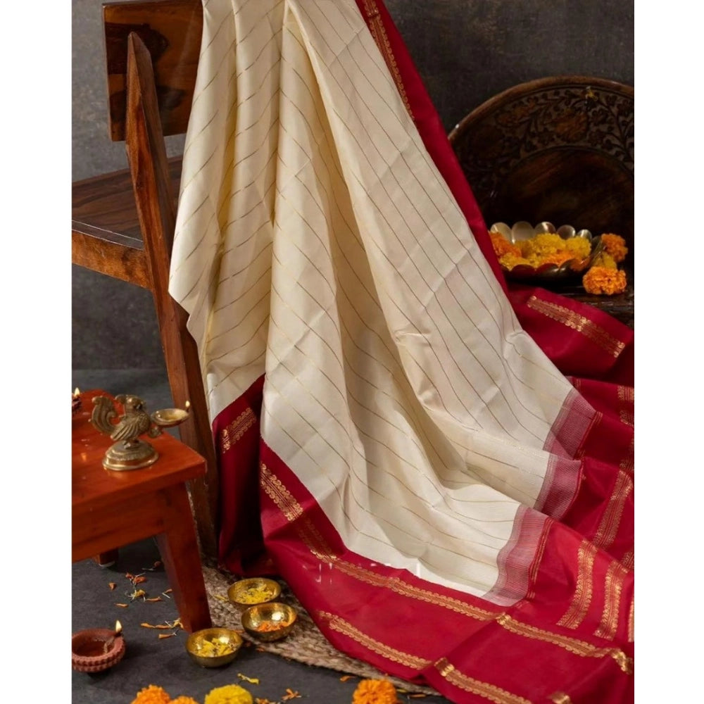 Lovely Women's Silk Printed Saree With Blouse Piece