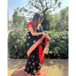 Fancy Women's Silk Printed Saree With Blouse Piece