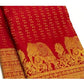 Fancy Women's Silk Printed Saree With Blouse Piece