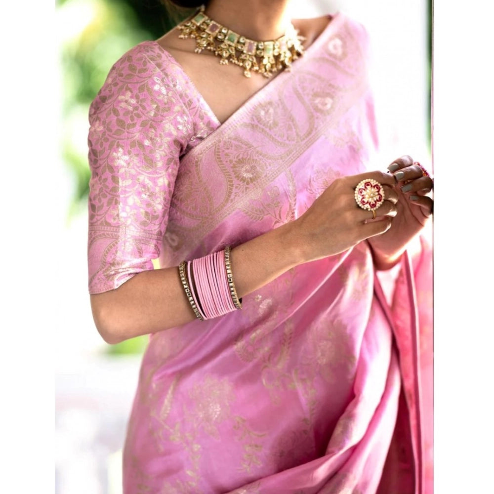 Magnificent Women's Silk Printed Saree With Blouse Piece