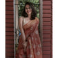 Elegant Women's Silk Printed Saree With Blouse Piece
