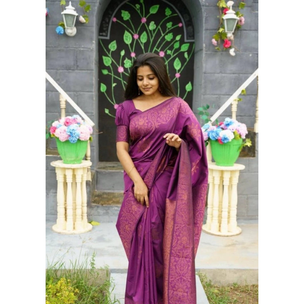 Gorgeous Women's Silk Printed Saree With Blouse Piece