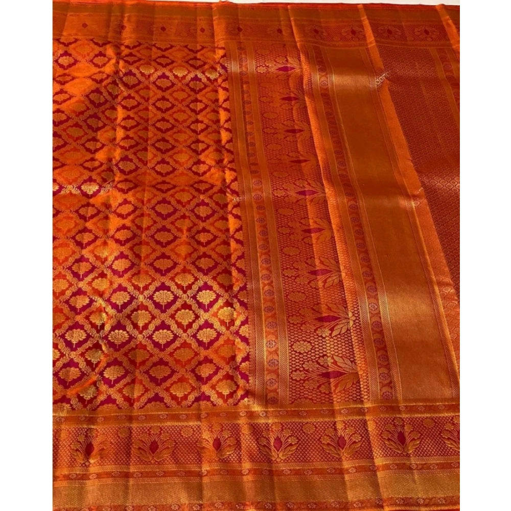 Lovely Women's Silk Printed Saree With Blouse Piece