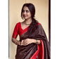 Magnificent Women's Silk Printed Saree With Blouse Piece